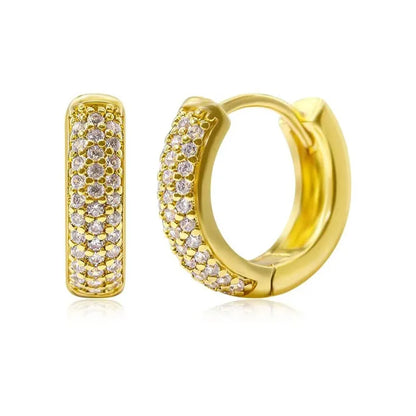 luxury 18k gold small hoops for women stylish design