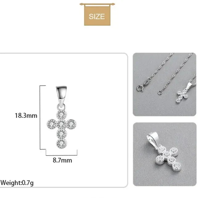 cross pendant layering piece detail