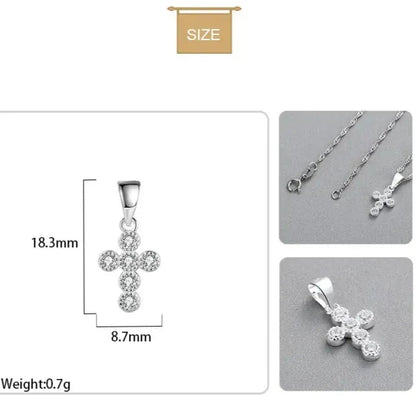 cross pendant layering piece detail