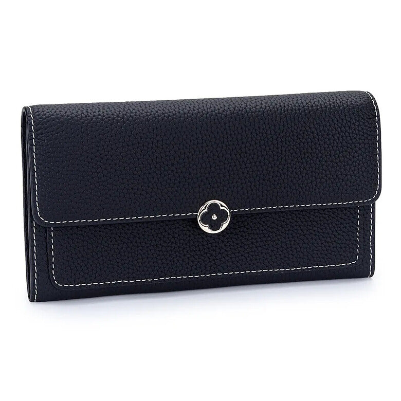 womens genuine black leather clutch wallet first-layer cowhide elegantia