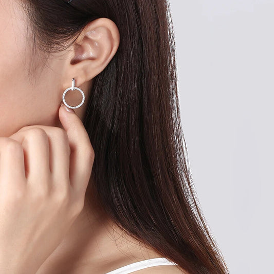 luxury hoop earrings with 5a zircon stones