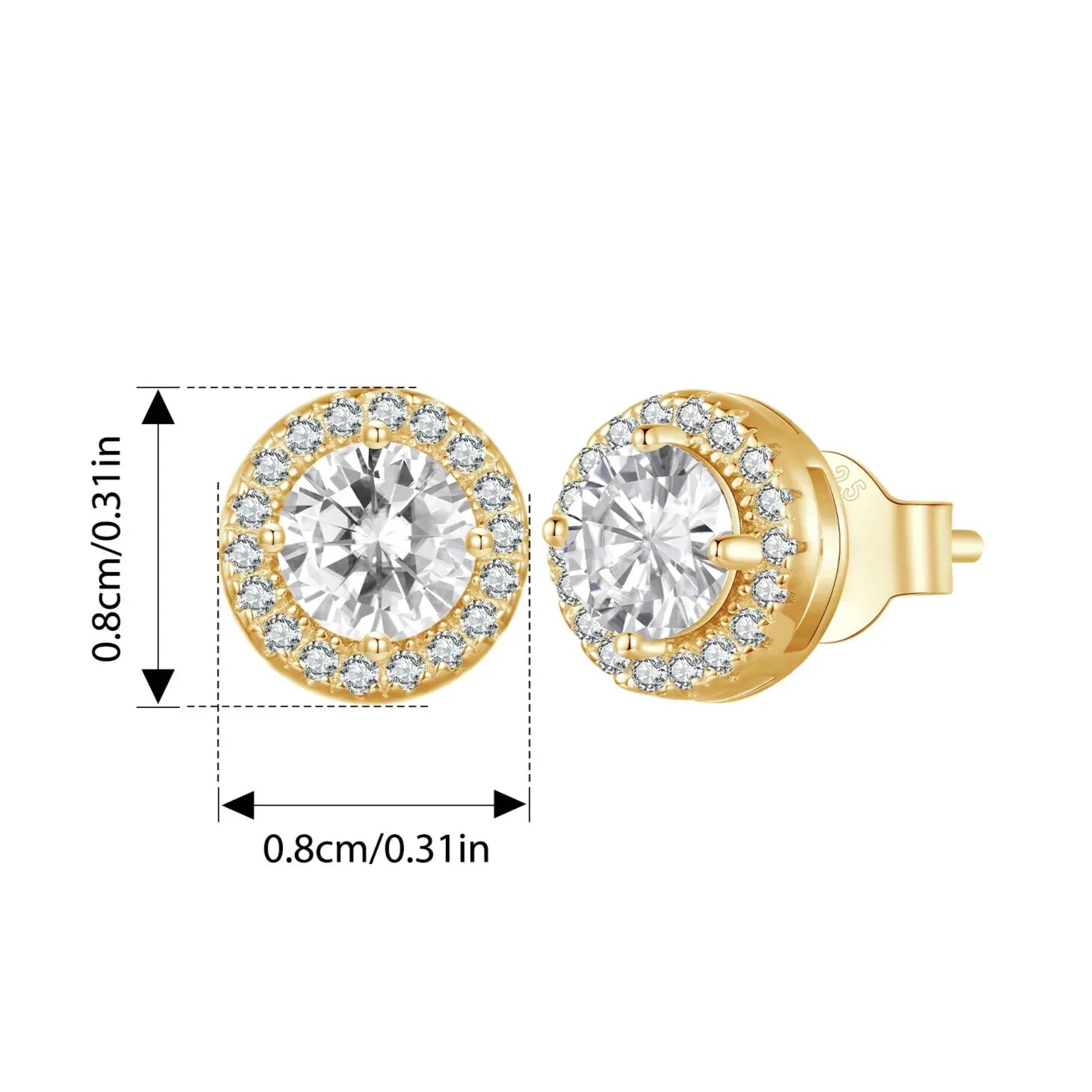 lightweight hypoallergenic gold earrings elegantia brand size