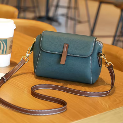 soft premium leather blue crossbody