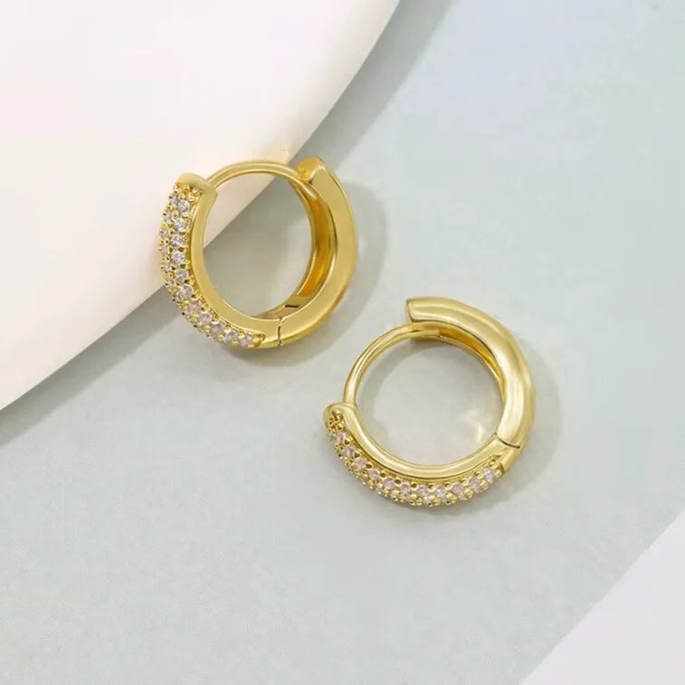 timeless gold plated hoop earrings elegantia london