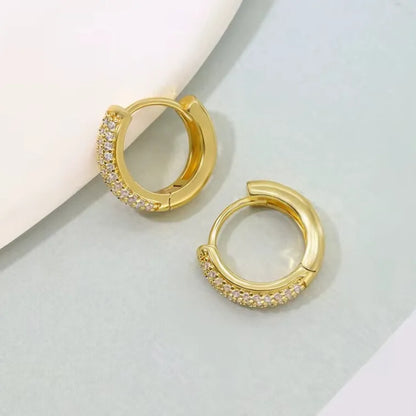 timeless gold plated hoop earrings elegantia london