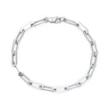 925 Sterling Silver Paperclip Link Chain Bracelet