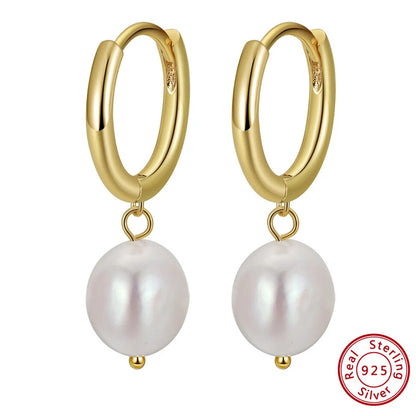 elegant drop earrings with pearls