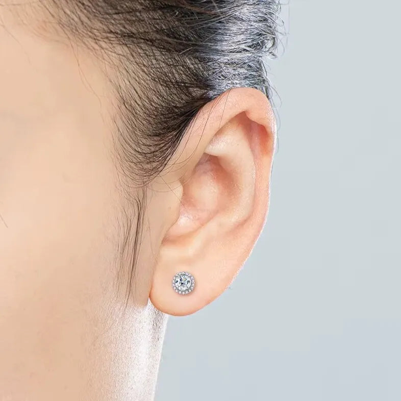 elegantia 925 silver zircon earrings luxury style