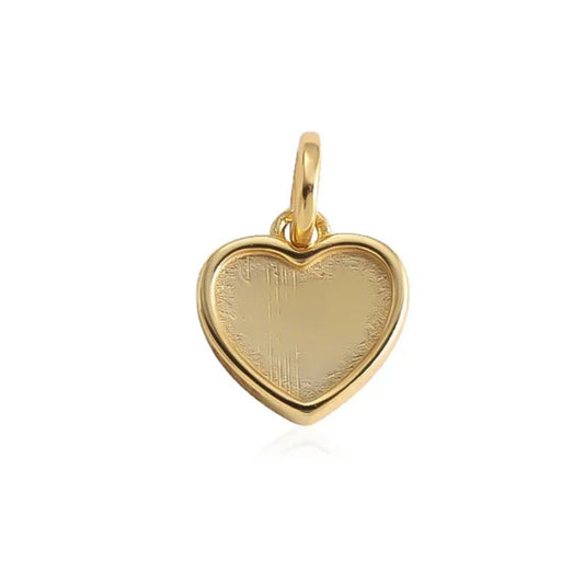 romantic heart pendant in 925 sterling silver gold elegantia
