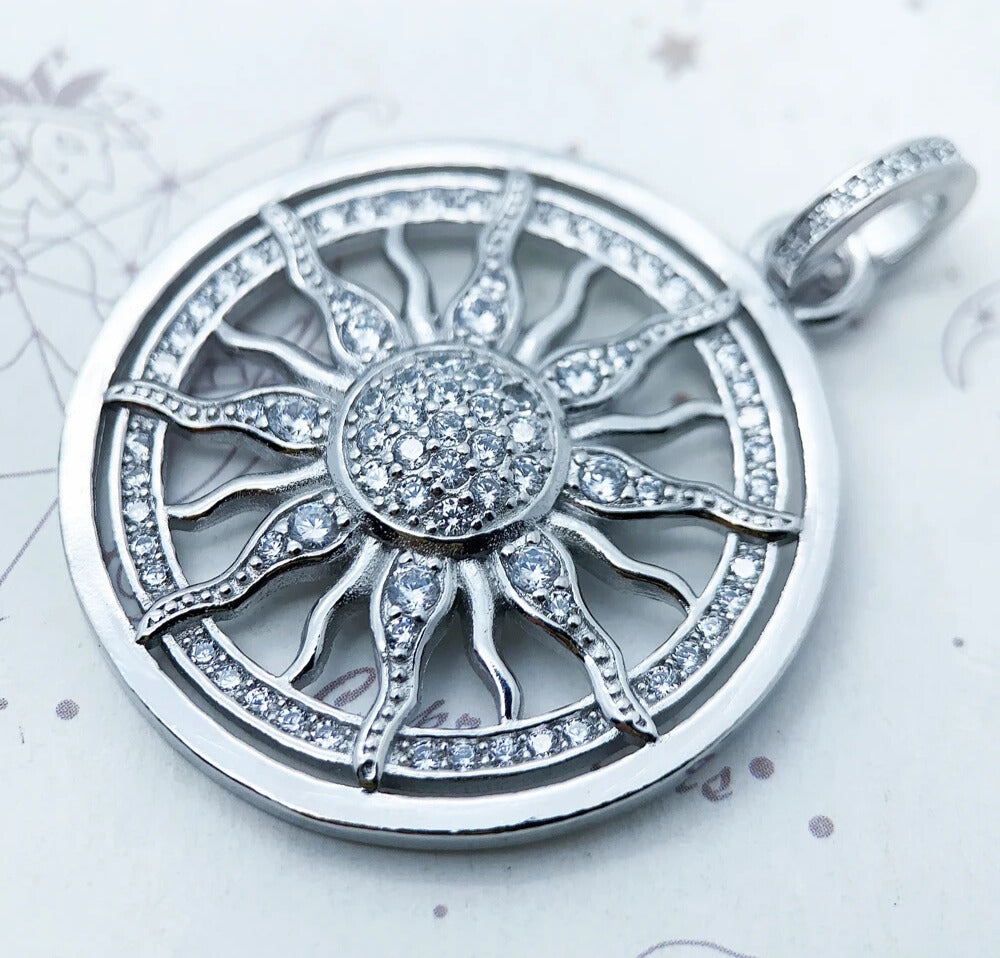 white zircon silver pendant for women and men