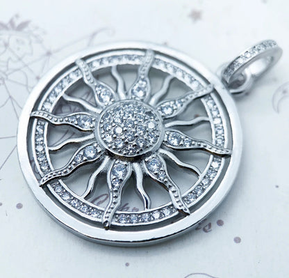 white zircon silver pendant for women and men