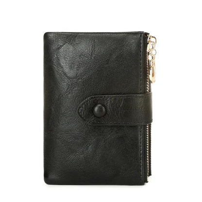 Black PU leather women’s short wallet