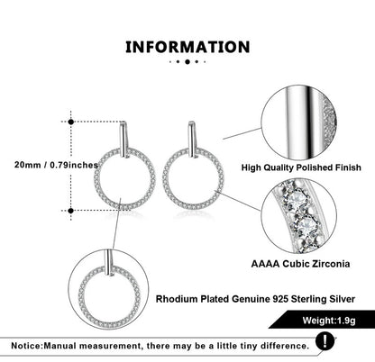 close up of zircon detail on silver hoops information