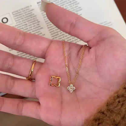 gold plated sterling silver necklace with moissanite sparkle