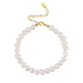 High Quality Natural Freshwater Pearl Bracelet – Sterling Silver with Gold Plated Clasp