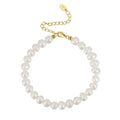 Premium Freshwater Pearl Bracelet with Gold Plated Clasp
