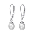 Freshwater Pearl Drop Dangle Earrings – 925 Sterling Silver