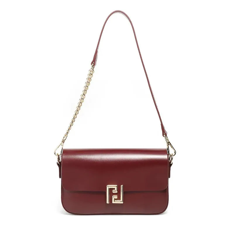 Aurelia Crossbody Bag – Red Leather Bag for Women - Elegantia