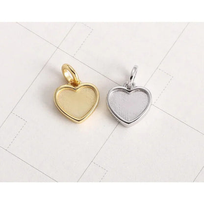 trendy silver and gold romantic heart pendant fine jewellery