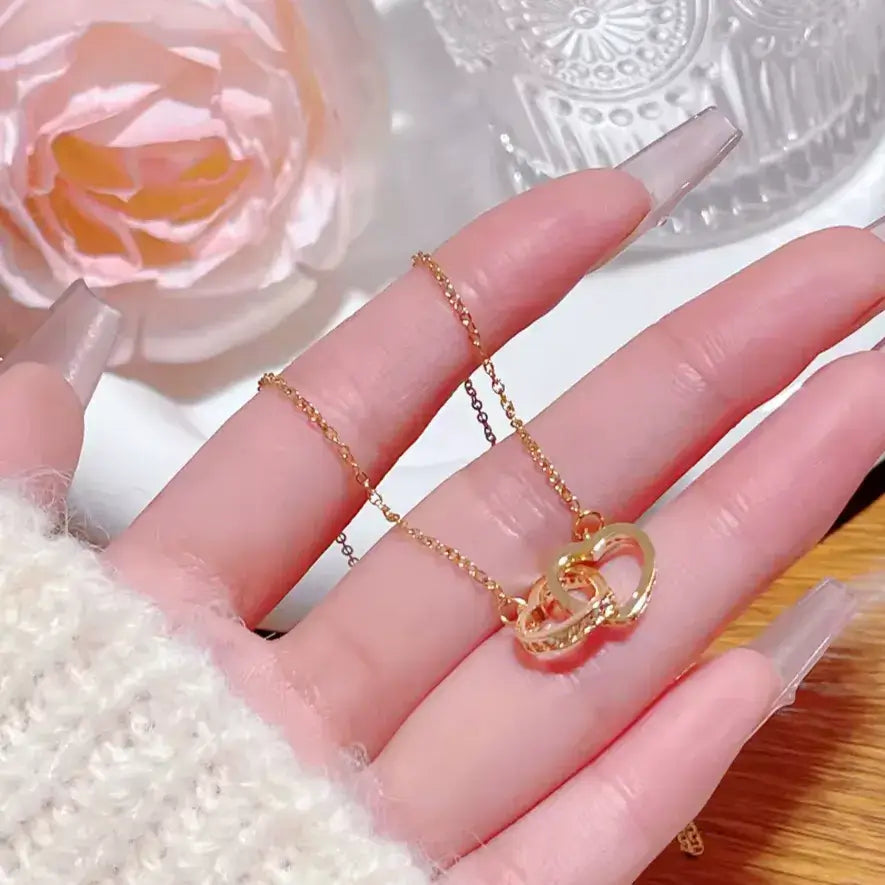 minimal gold moissanite chain necklace