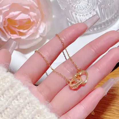 minimal gold moissanite chain necklace