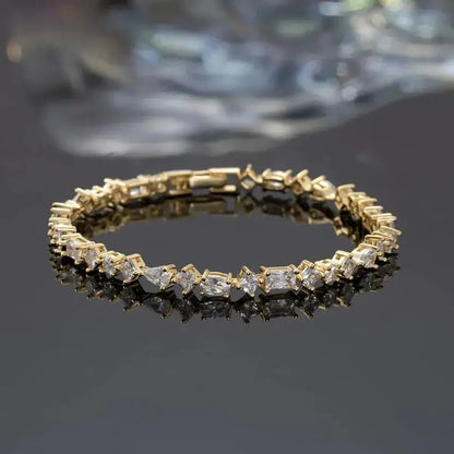 luxury gold tennis bracelet for women