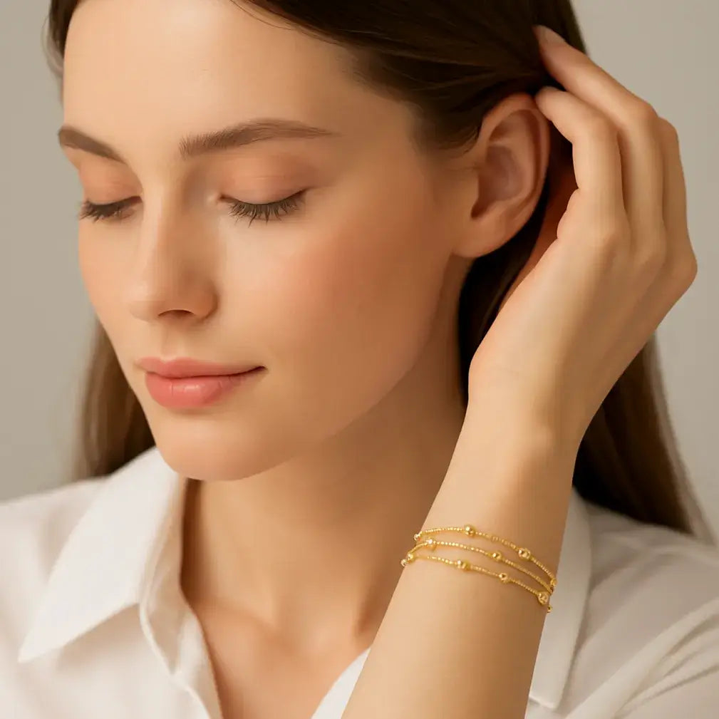 minimalist gold bracelet uk jewellery trend quiet luxury