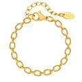 Gold Plated Link Chain Bracelet – Stainless Steel For Woman