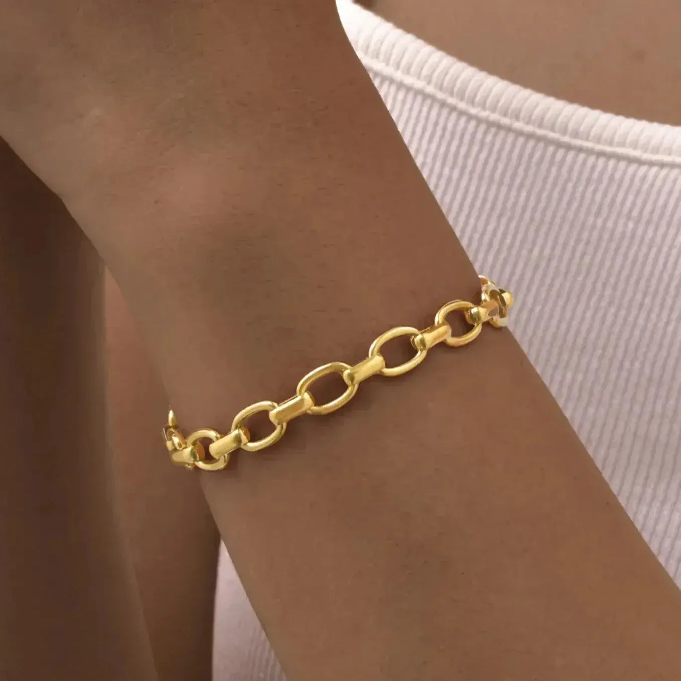stainless steel gold chain bracelet daily wear