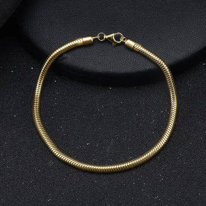 gold plated snake chain bracelet Elegantia