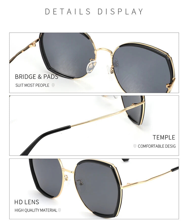 Fashion butterfly sunglasses with UV400 eye protection and glare reduction