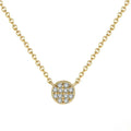 Elegant Eternal Round Cubic Zirconia Pendant Necklace – gold tone