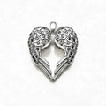 Winged Heart Pendant in 925 Sterling Silver — for Women