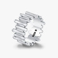 925 Sterling Silver Irregular Wide  Ring