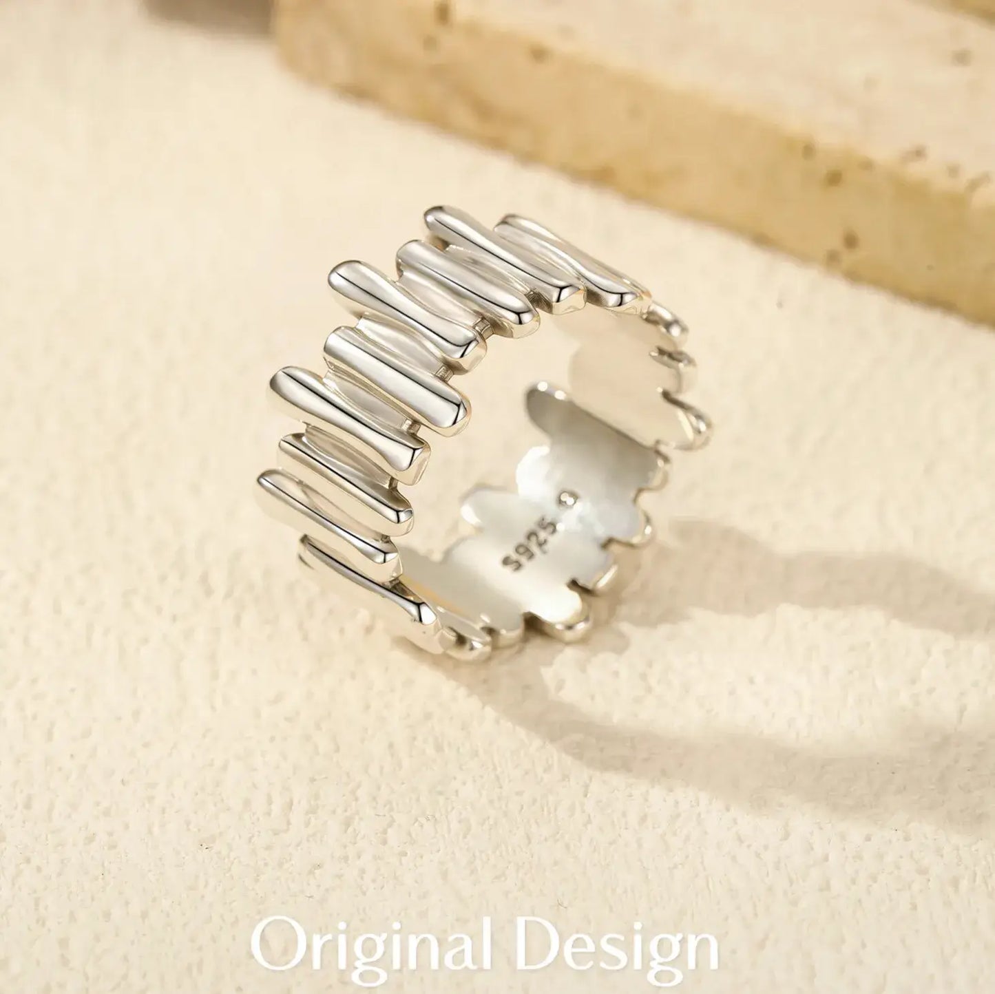 minimalist irregular ring worn solo