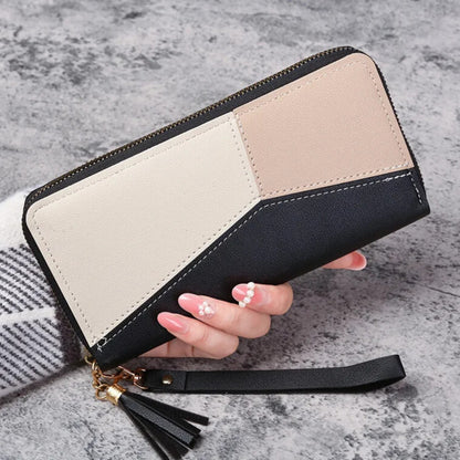 Women’s Continental Zip-Around Purse — PU Leather, Coin Pocket & Card Slots.
