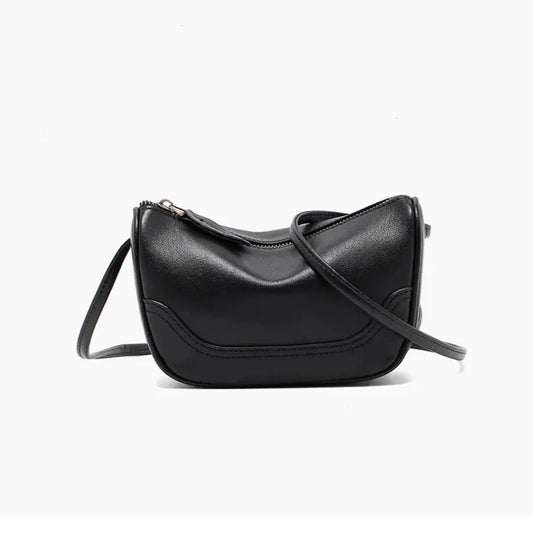 black leather phone crossbody elegantia