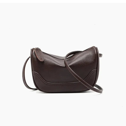 coffee leather phone crossbody elegantia