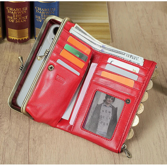 Luxury leather wallet gift for her Elegantia