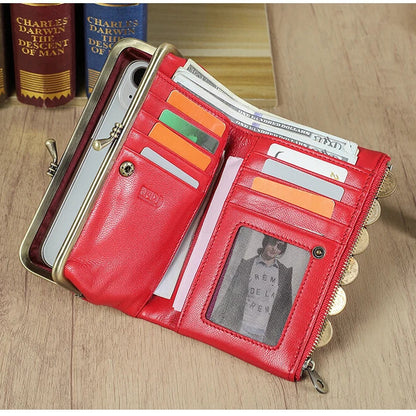 Luxury leather wallet gift for her Elegantia