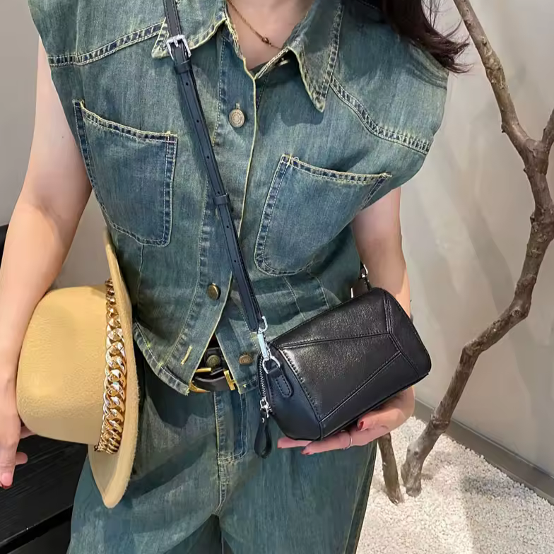 elegantia luxury black soft leather bag