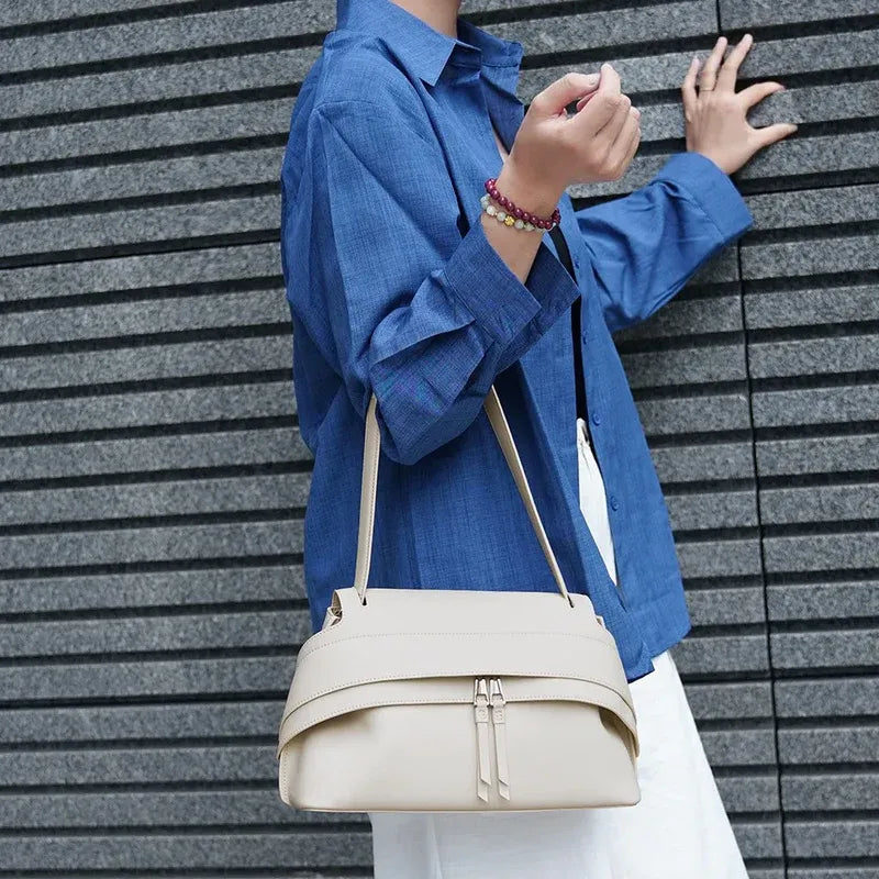 off white leather handbag everyday office to evening