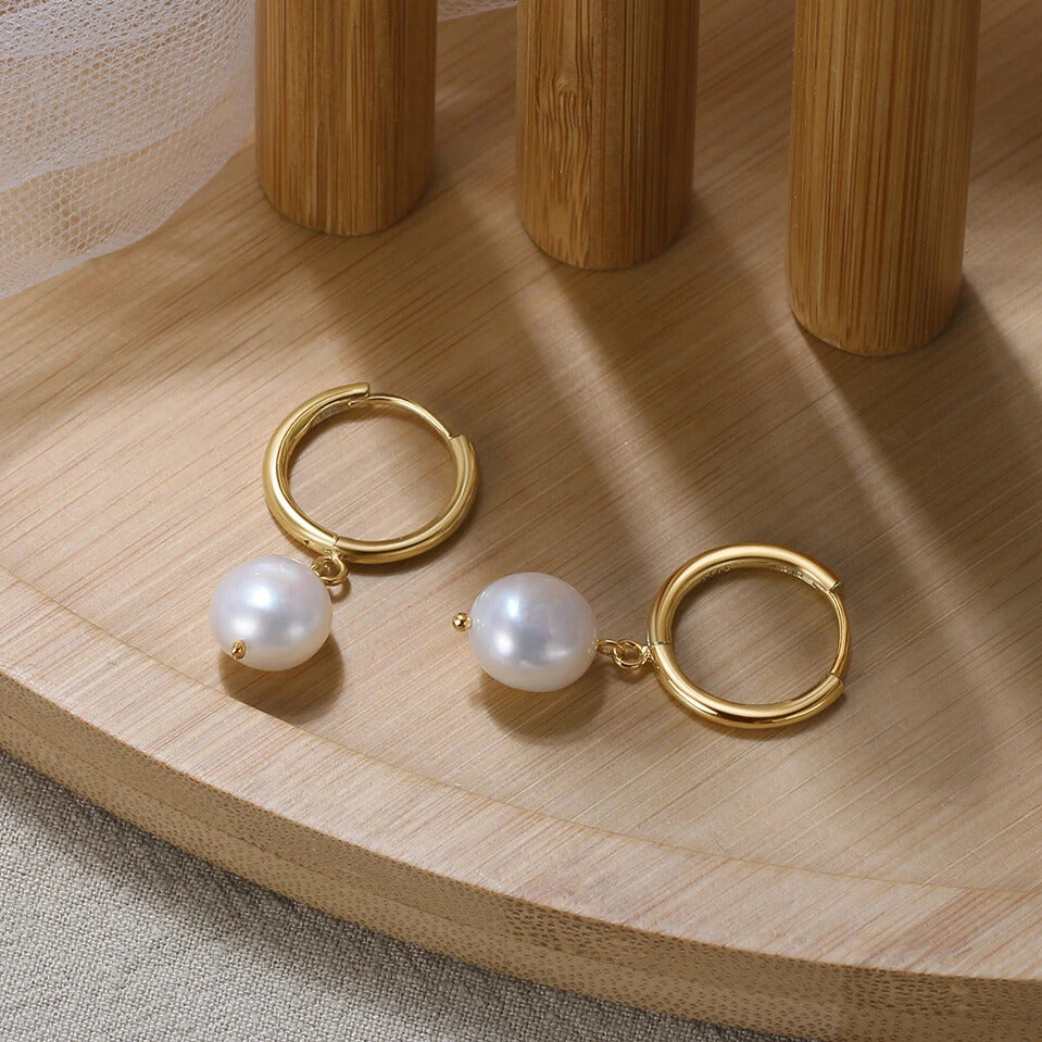 fine pearl earrings for party wear