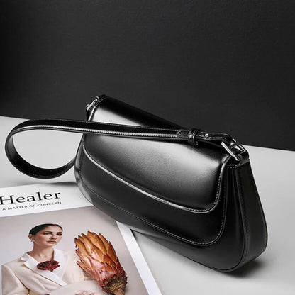 Women’s luxury leather shoulder & crossbody bag — side profile