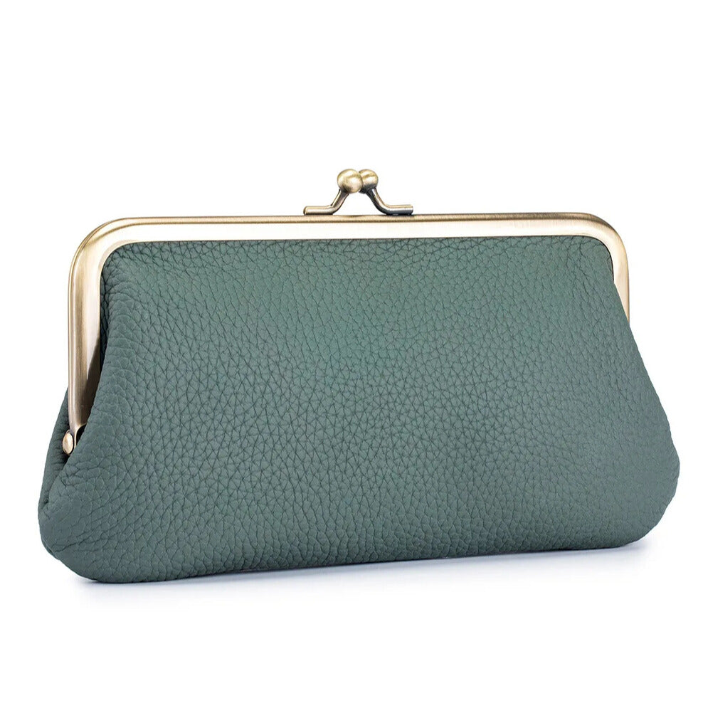 elegantia genuine leather wallet gray quiet luxury