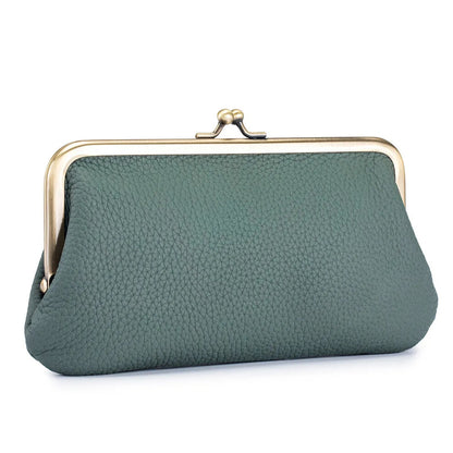 elegantia genuine leather wallet gray quiet luxury