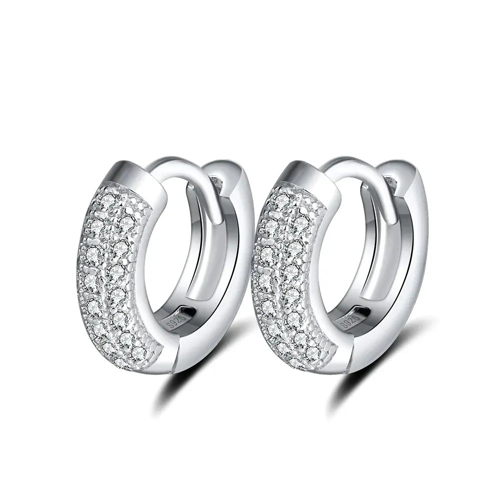 elegantia 925 sterling silver small hoop earrings for women