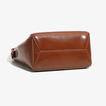 structured leather crossbody brown