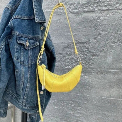 ophelia classic yellow soft leather crossbody elegantia