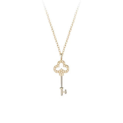 elegant jewellery gift sterling silver gold plated lover key necklace 